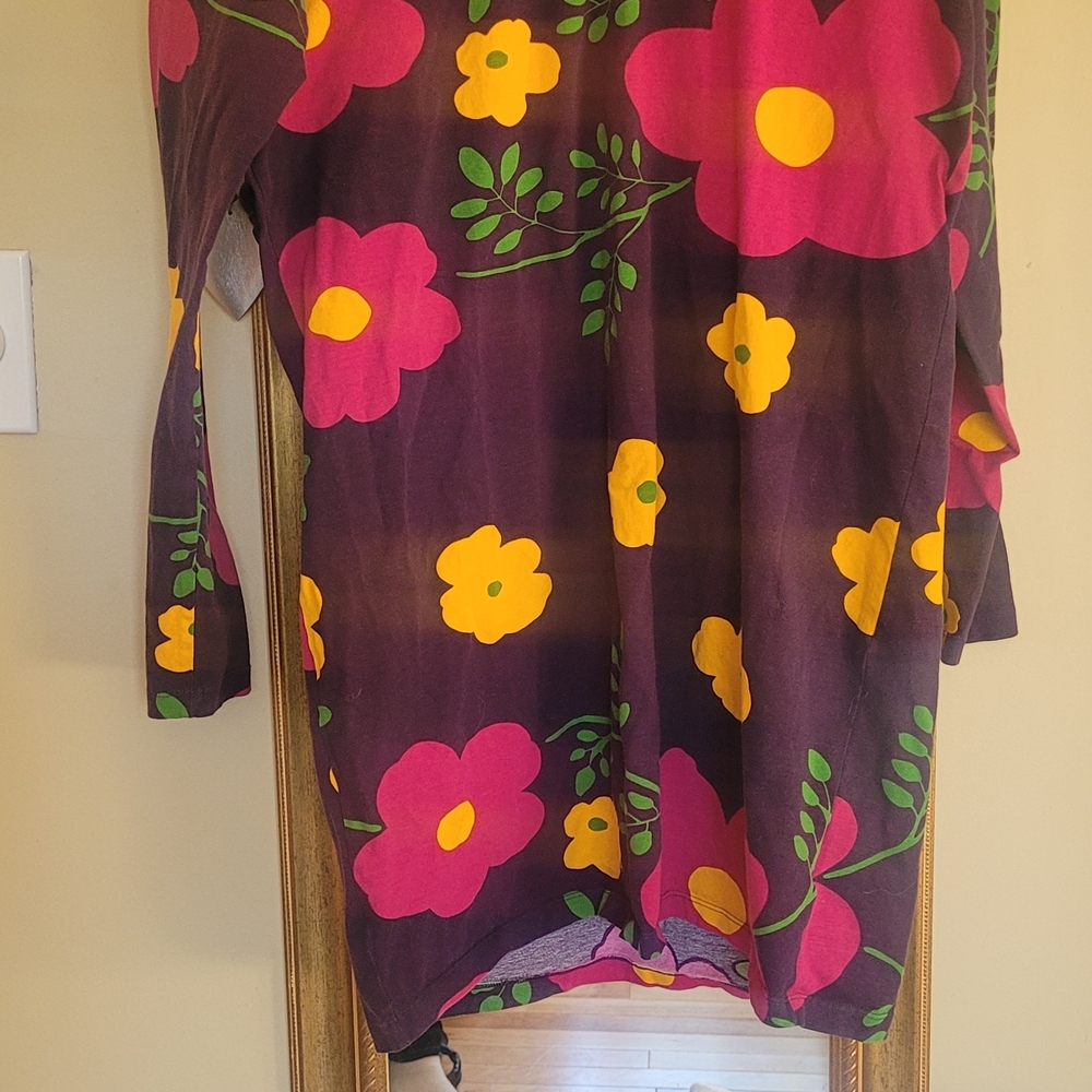 Marimekko Floral Tunic - Purple and Yellow